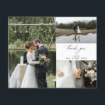 BUDGET Weduwfoto Hartelijk dank! Flyer<br><div class="desc">Dit tijdloze, romantische ontwerp kenmerkt een modern manuscript dat met gewaagde teksten in paren wordt gerangschikt. Neem contact met me op als je hulp nodig hebt bij dit ontwerp. HET BEGROTINGSPAPIER IS DIN. UPGRADE VOOR EEN THICKERPAPIER. GEEN ENVELOPEN. VOOR KARTVOORRADEN, DIKERKAARTEN, CONTROLEER DE VERBINDING HIERONDER. KAARTVOORRADEN, THICKERKAARTEN HEBBEN EEN OPTIE...</div>