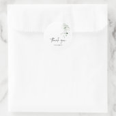 BUDGET Weduwfoto Hartelijk dank Ronde Sticker (Tas)