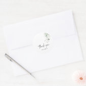 BUDGET Weduwfoto Hartelijk dank Ronde Sticker (Envelop)