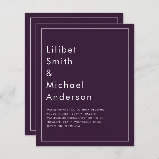 BUDGET weduwschap PLUM PAARS zwart-wit Eenvoudig (Voorkant / Achterkant)