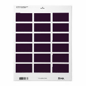 BUDGET weduwschap PLUM PAARS zwart-wit Eenvoudig Etiket (Full Sheet)