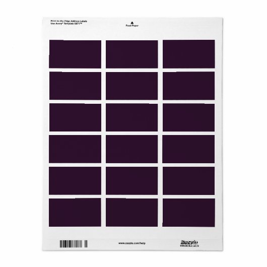 BUDGET weduwschap PLUM PAARS zwart-wit Eenvoudig Etiket (Full Sheet)