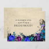 BUDGET Wees mijn bruidsmeisje Floral Alice in Wond (Voorkant / Achterkant)