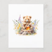 Budget weinig honing op de weg Teddy Baby shower (Achterkant)