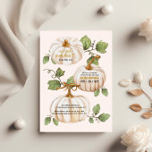 Budget Weinig pompoen herfst waterverf baby shower Flyer