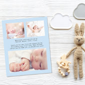 Budget Welcome 4 Foto Blue Birth Notice