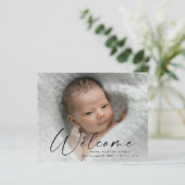 Budget Welkom Baby Foto Hartelijk dank (Staand voorkant)