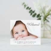 Budget Welkom Foto Collage Birth Announounge (Staand voorkant)