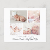 Budget Welkom Foto Collage Birth Announounge (Achterkant)