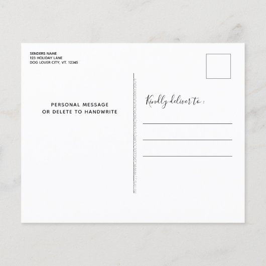 Budget Welsh Corgi Dog Merry Briefkaart (Achterkant)