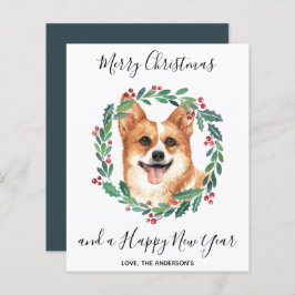 Budget Welsh Corgi Dog Merry kerstKaart