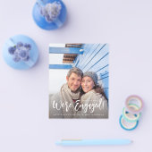 Budget We're Engaged Minimalist V Foto 2 Flyer (Enkel)
