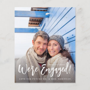 Budget We're Engaged Minimalist V Foto 2 Flyer
