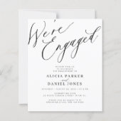 Budget We're Engaged party-uitnodiging (Voorkant)