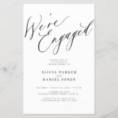 Budget We're Engaged party-uitnodiging Flyer (Voorkant)