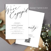 Budget We're Engaged party-uitnodiging Flyer