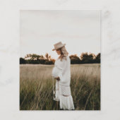 Budget Western Foto Meisje Baby shower Uitnodiging (Achterkant)