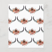 Budget Westerne Boheemse Bloemen Koe Schedel Bruil (Achterkant)