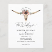 Budget Westerne Boheemse Bloemen Koe Schedel Bruil (Voorkant)