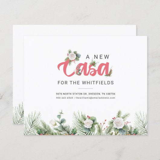 Budget Weve Moved Floral Berry Moving kondiging (Voorkant / Achterkant)