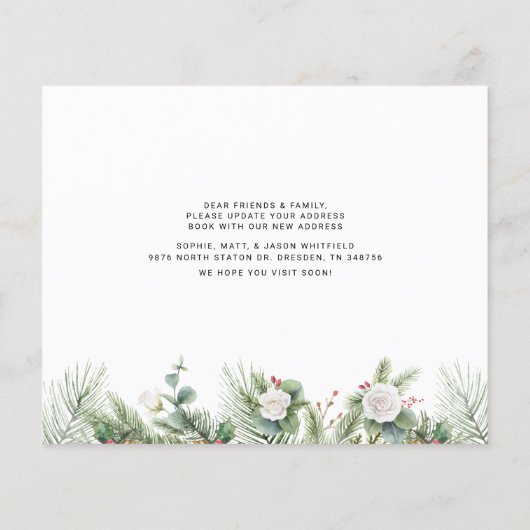 Budget Weve Moved Floral Berry Moving kondiging (Achterkant)