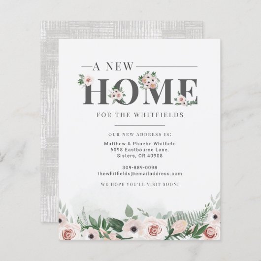 Budget Weve Moved Floral Moving Announge (Voorkant / Achterkant)