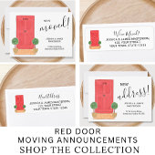 Budget We've Moved Rode Deur Aankondigingskaart