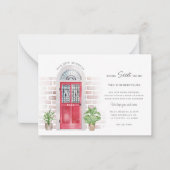 Budget Weve Moved Waterverf Moving Announance Notitiekaartje (Voorkant)