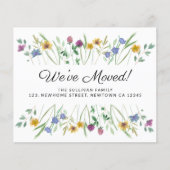 Budget We've Moved Wildflower Moving Aankondiging (Voorkant)