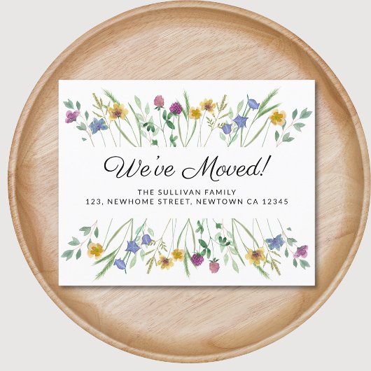 Budget We've Moved Wildflower Moving Aankondiging