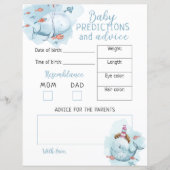 Budget Whale Baby shower Baby Voorspellingen & Adv (Voorkant)