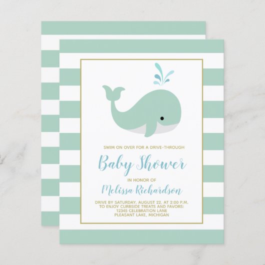 Budget Whale Drive by Baby shower Invision (Voorkant / Achterkant)