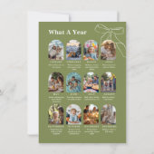 Budget What A Year Whimsical Twelve Photo collage Feestdagenkaart (Achterkant)