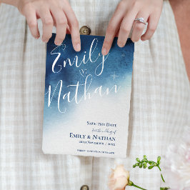 Budget Whimsical Blauw Wit Sneeuwvlok Bruiloft