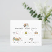 BUDGET Whimsical Day of Wedding Chronic nodigt uit (Staand voorkant)