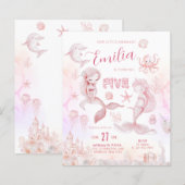 BUDGET Whimsical Droom Roze Zee Zeemeermin Verjaar (Voorkant / Achterkant)