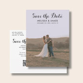 Budget Whimsical Foto QR Code Save the Date Aankondigingskaart