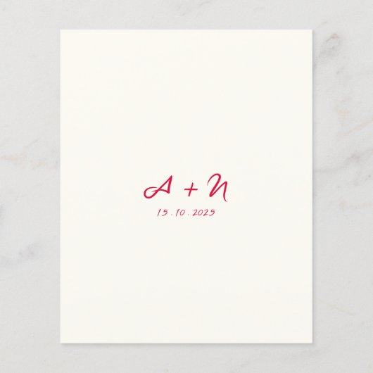 Budget Whimsical Kleurrijke Monogram QR code Bruil (Achterkant)