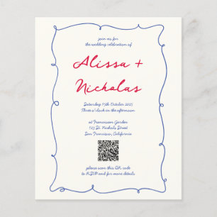 Budget Whimsical Kleurrijke Monogram QR code Bruil