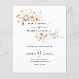 BUDGET Whimsical Meadow Wildflower Lijst Bruiloft