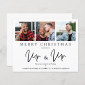 Budget Whimsical MR & MR Christmas Wedding Photo (Voorkant / Achterkant)