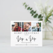 Budget Whimsical MR & MR Christmas Wedding Photo (Staand voorkant)
