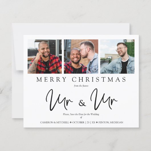 Budget Whimsical MR & MR Christmas Wedding Photo (Voorkant)