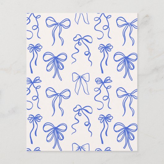 Budget Whimsical Quirky Blue Bow Boy Baby shower (Achterkant)