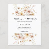 BUDGET Whimsical rustieke weide Wildflower bruilof (Voorkant)