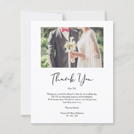 Budget Whimsical Script Bedankt Wedding Suppliers (Voorkant)