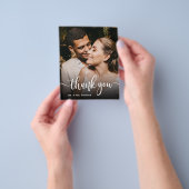 Budget Whimsical Script Trouwdag Dankjewel Flyer (Hand)