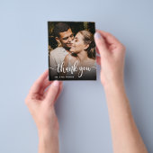 Budget Whimsical Script Weddenschap Bedankt Flyer (Hand)