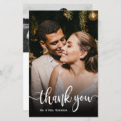 Budget Whimsical Script Weddenschap Hartelijk dank (Voorkant / Achterkant)