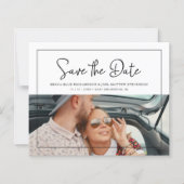 Budget Whimsical Script Wedding Photo Verloving (Voorkant)